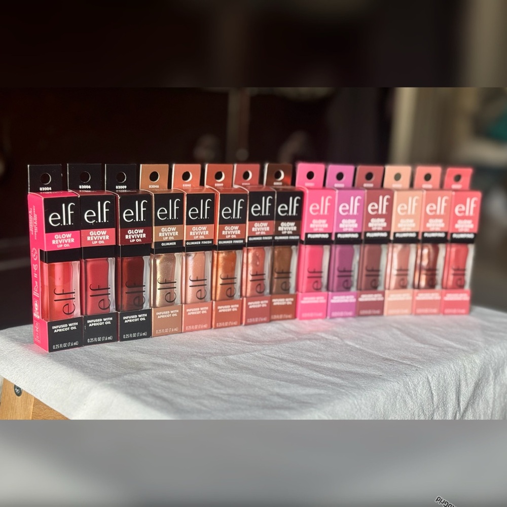 ⚡️(14) pc Elf GLOW REVIVER LIP OIL -CREAM, GLIMMER & NEW RELEASE PLUMPERS⚡️